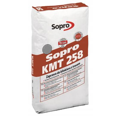 Кладочный раствор с трассом для клинкера Sopro КМТ 258/25 графитово-серый 25кг