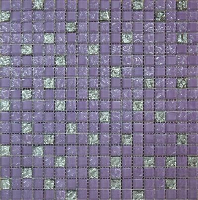 Мозаика Grand Kerama микс фиолетовый рельефный - рельефная платина 569