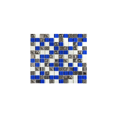 Мозаїка скляна Grand Kerama мікс сірий-білий-платина 2355