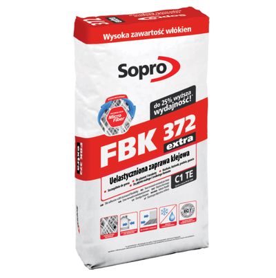 Упрочнённый клеевой раствор Sopro FBK 372/20 extra 20кг