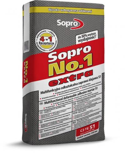 Високоеластичний клейовий розчин для облицювання Sopro №1/400 22.5 кг