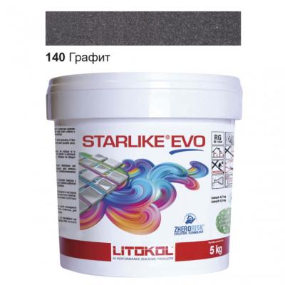 Затирка эпоксидная для швов Litokol STARLIKE EVO STEVONGR0005 5 кг 140 графит