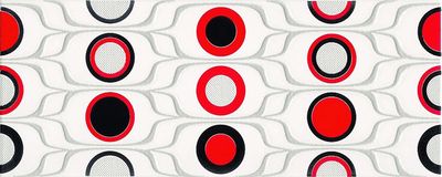 Декор Ceramika Konskie Domenico Red circles inserto 20x50