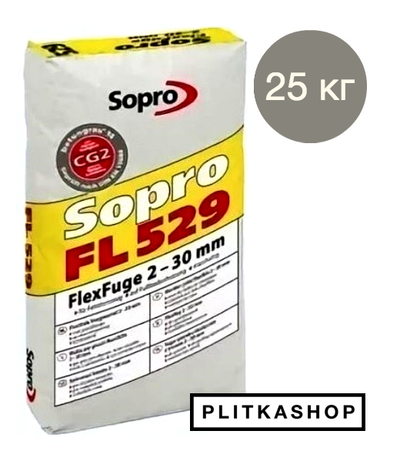Эластичная широкая затирка 3-20 мм Sopro FL529/25 25кг