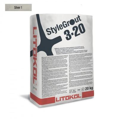 Фуга для швов Litokol Stylegrout SG320SLV10020 20 кг SILVER 1 сильвер