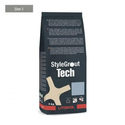 Фуга для швов Litokol Stylegrout Tech SGTCHSLV10063 3 кг SILVER 1 сильвер