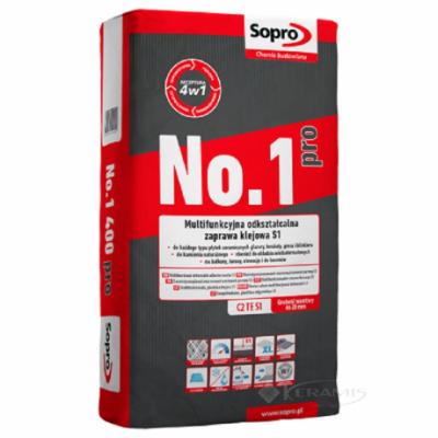 Клей для плитки Sopro NO.1 400 PRO 22.5 кг