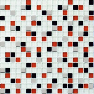 Мозаїка Grand Kerama мікс білий-червоний-чорний-платина 458