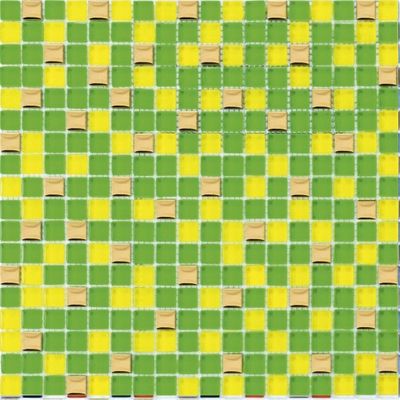 Мозаика Grand Kerama микс зеленый-желтый-золото 457