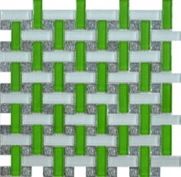 Мозаика Grand Kerama плетенка зеленая 1081