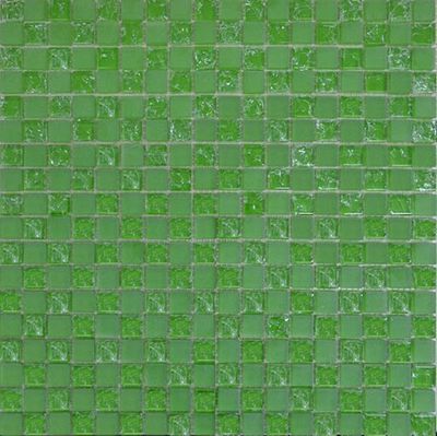 Мозаика Grand Kerama шахматка зеленый матовый-зеленый колотый 485