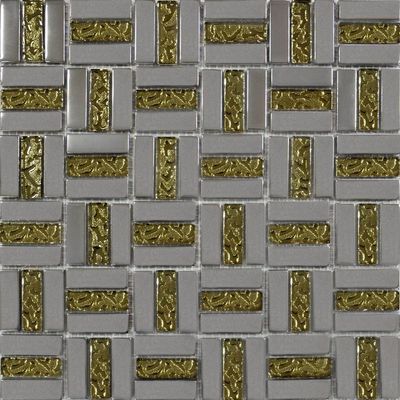 Мозаика Grand Kerama Трино платина-золото рельефное 1087