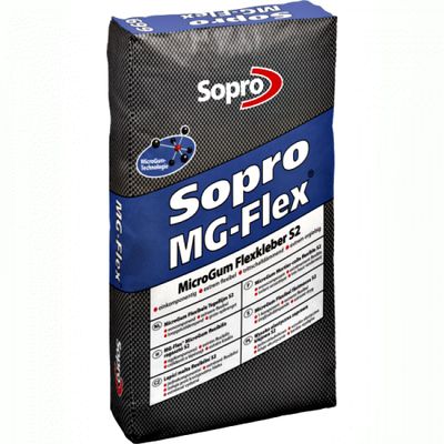Суперэластичный клей с каучуком и звукоизолирующими свойствами Sopro MG-Flex 669/15 15кг