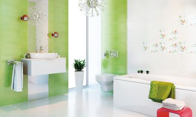 Плитка Cersanit Violeta зеленая стена