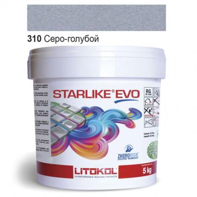 Затирка епоксидна для швів Litokol STARLIKE EVO STEVOAPL0005 5 кг 310 Сіро-блакитний