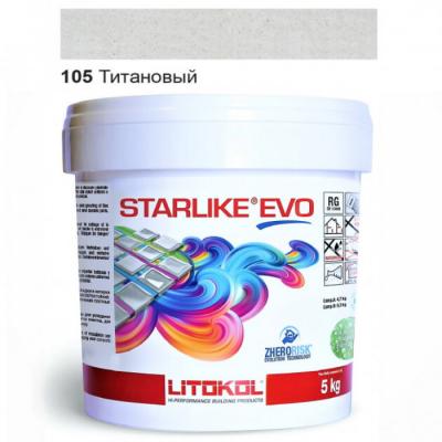 Затирка эпоксидная для швов Litokol STARLIKE EVO STEVOBTT0005 5 кг 105 титановый
