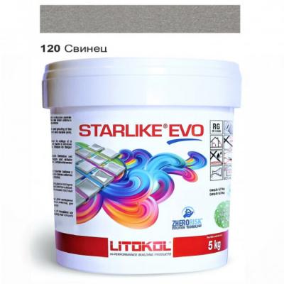 Затирка епоксидна для швів Litokol STARLIKE EVO STEVOGPM0005 5 кг 120 свинець