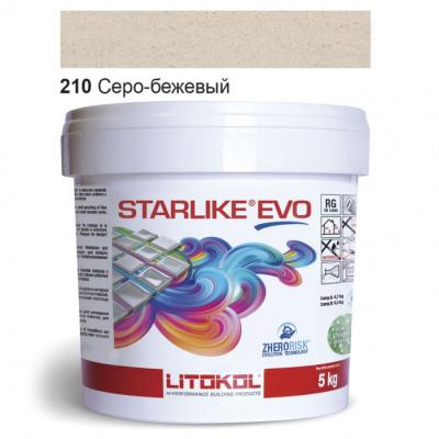 Затирка эпоксидная для швов Litokol STARLIKE EVO STEVOGRE0005 5 кг 210 серо-бежевый