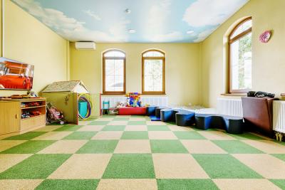 Тонкости выбора ковровой плитки в детскую комнату